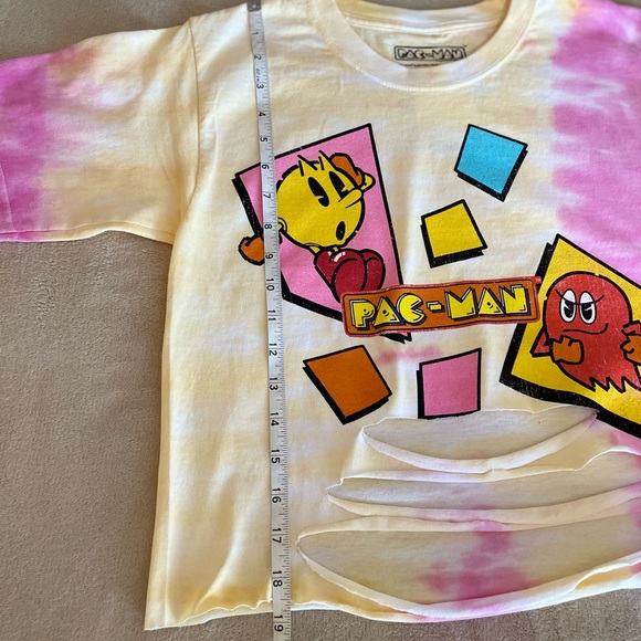 PAC Man C-Life Tie Dye Crop T-Shirt - Size S - Picture 9 of 10